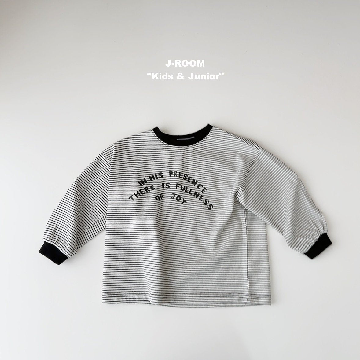 Ribbed Stripe Print Tee
