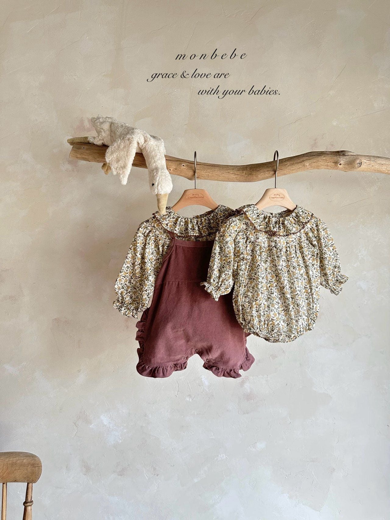 Frill Corduroy Suspender Pants