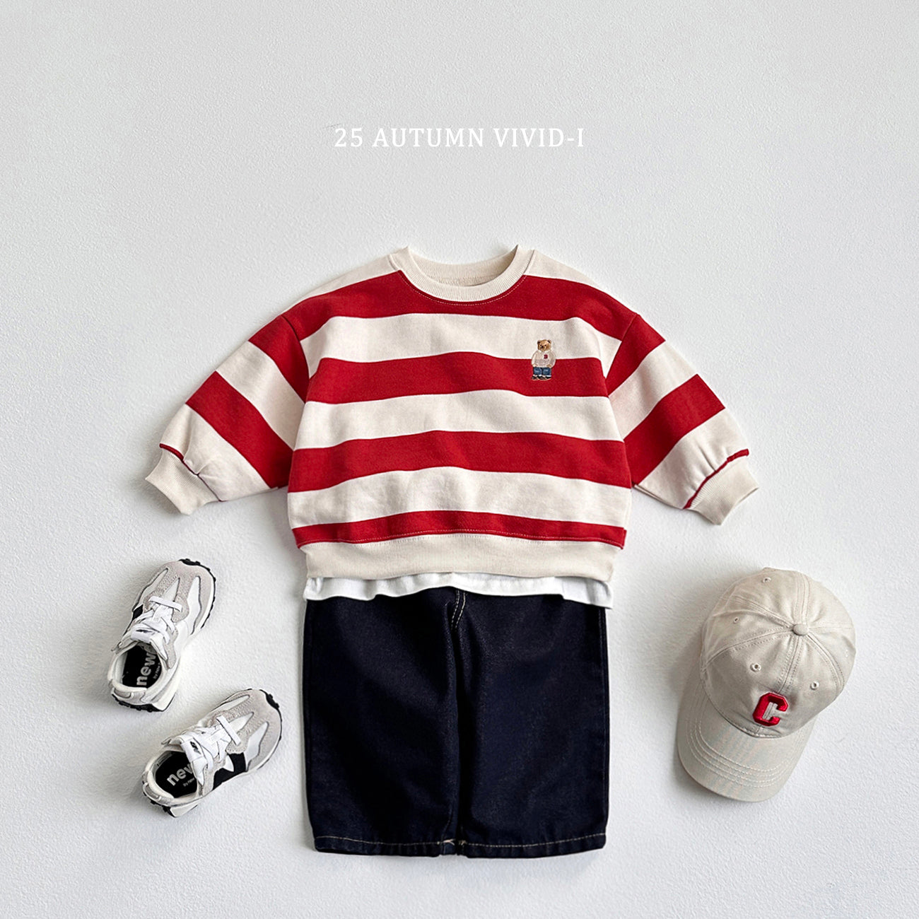 Bold Stripe Bear Sweatshirt
