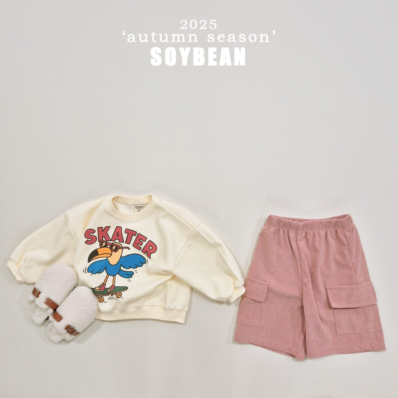 Corduroy Cargo 3/4 Pants