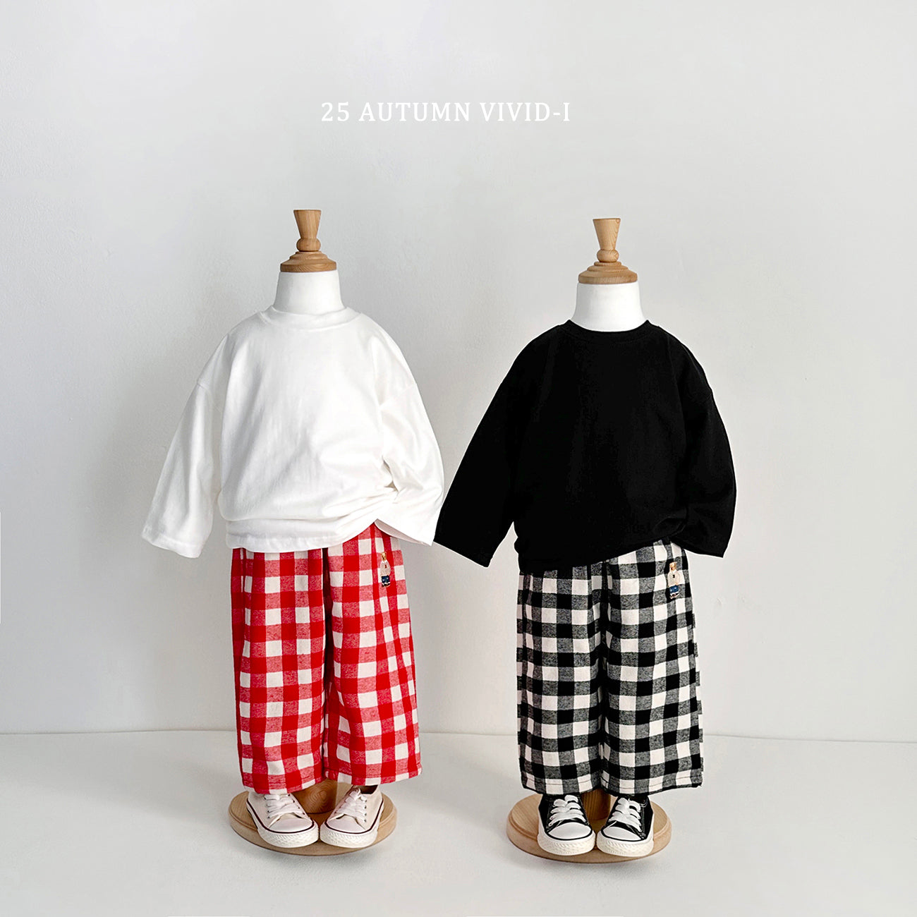 Check Bear Embroidery Pants