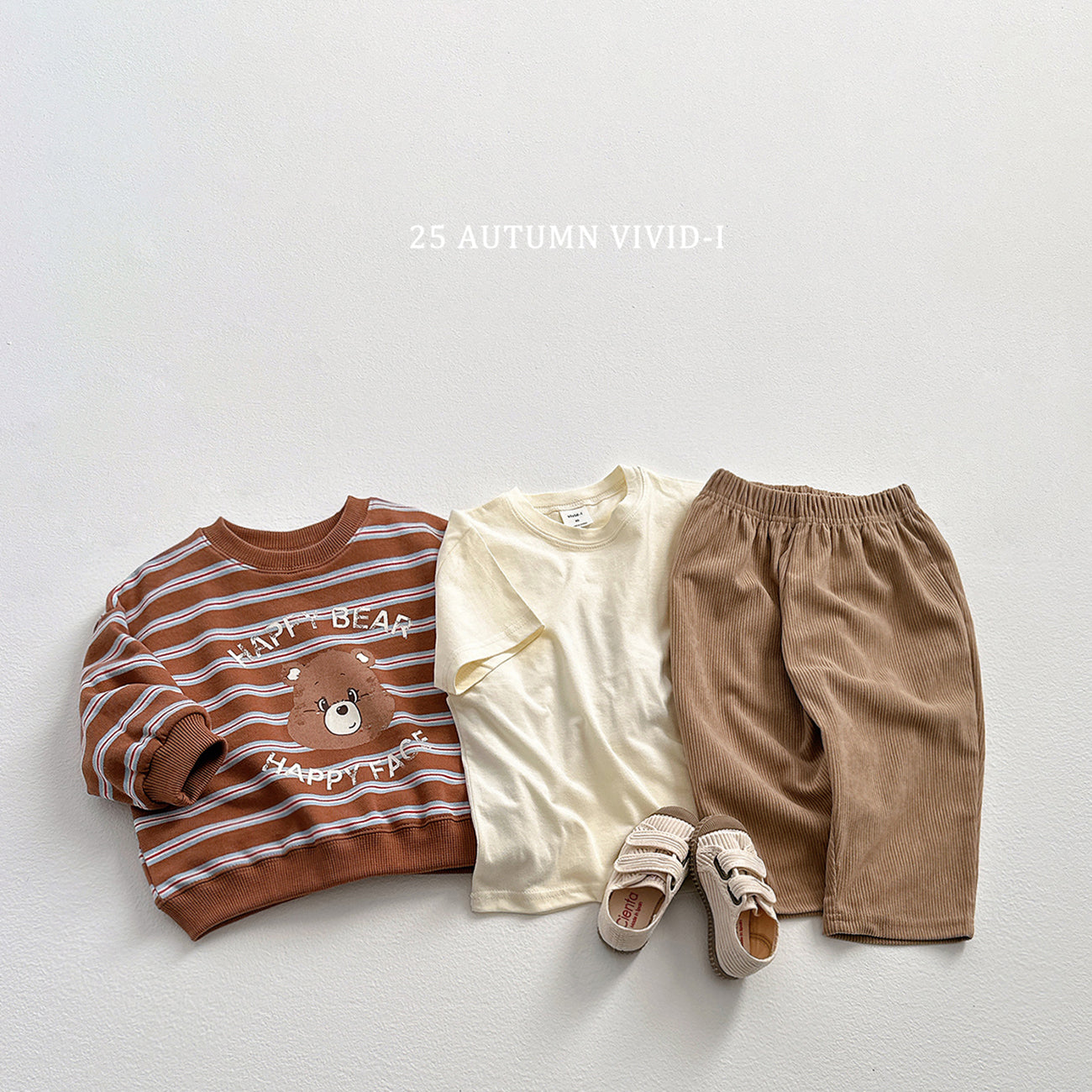 Happy Bear Stripe Sweatshirt