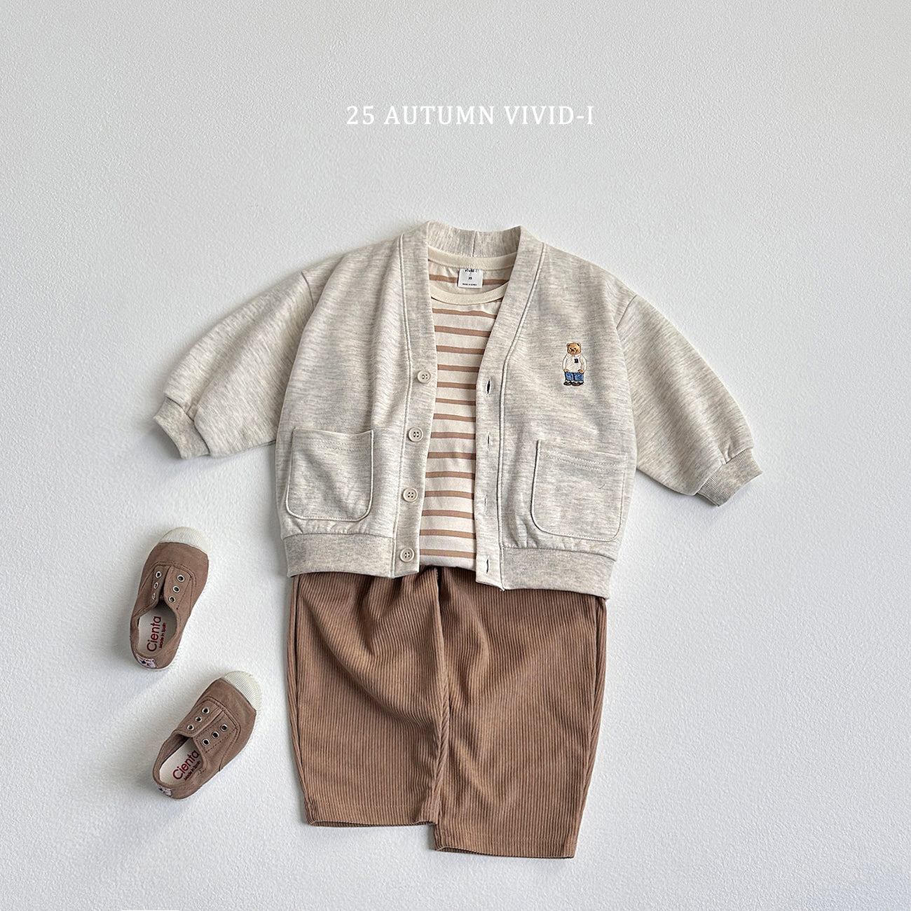 Bear Embroidery Cardigan