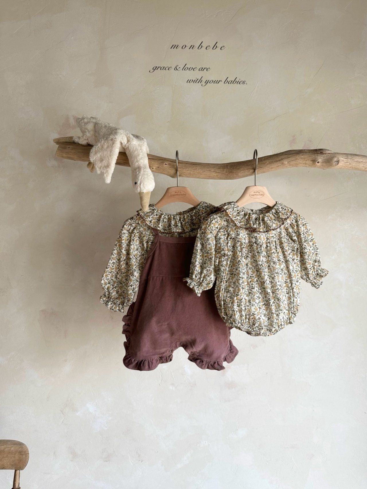 Frill Corduroy Suspender Pants