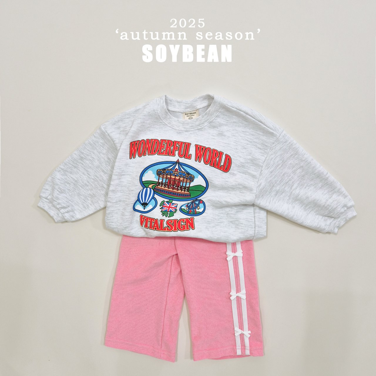Ribbon Terry Line Pants