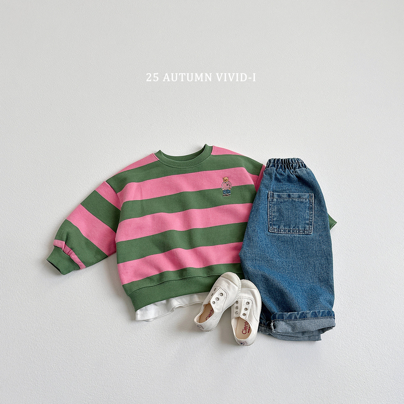 Bold Stripe Bear Sweatshirt