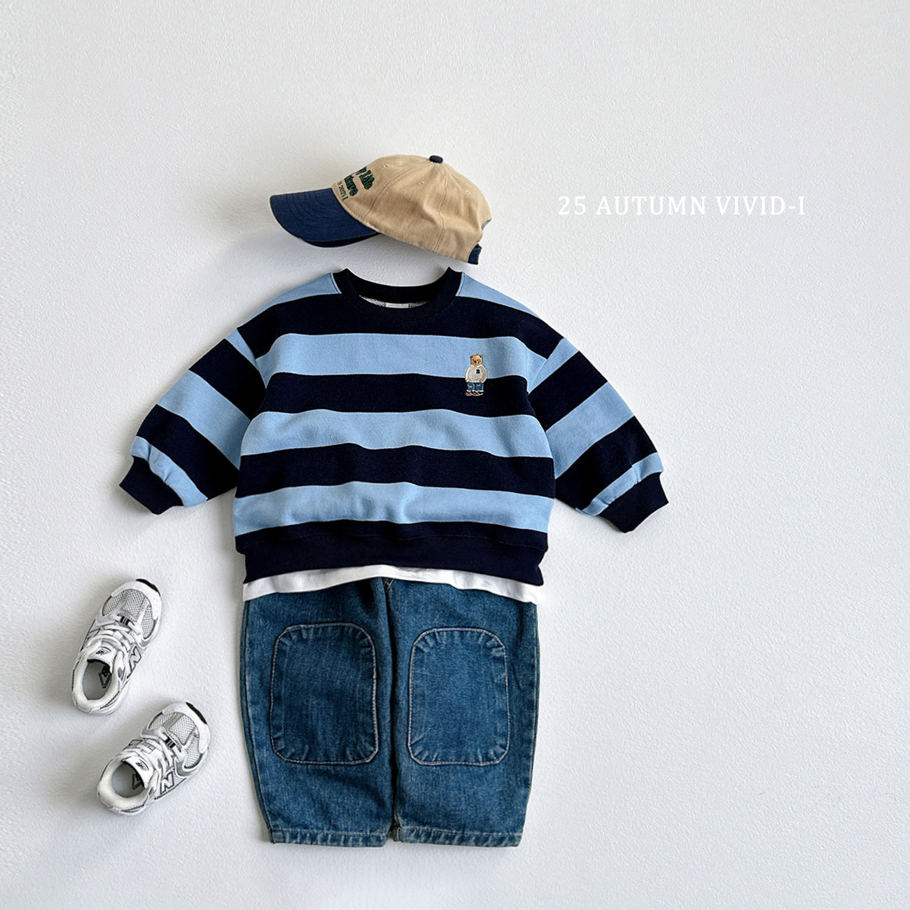 Bold Stripe Bear Sweatshirt