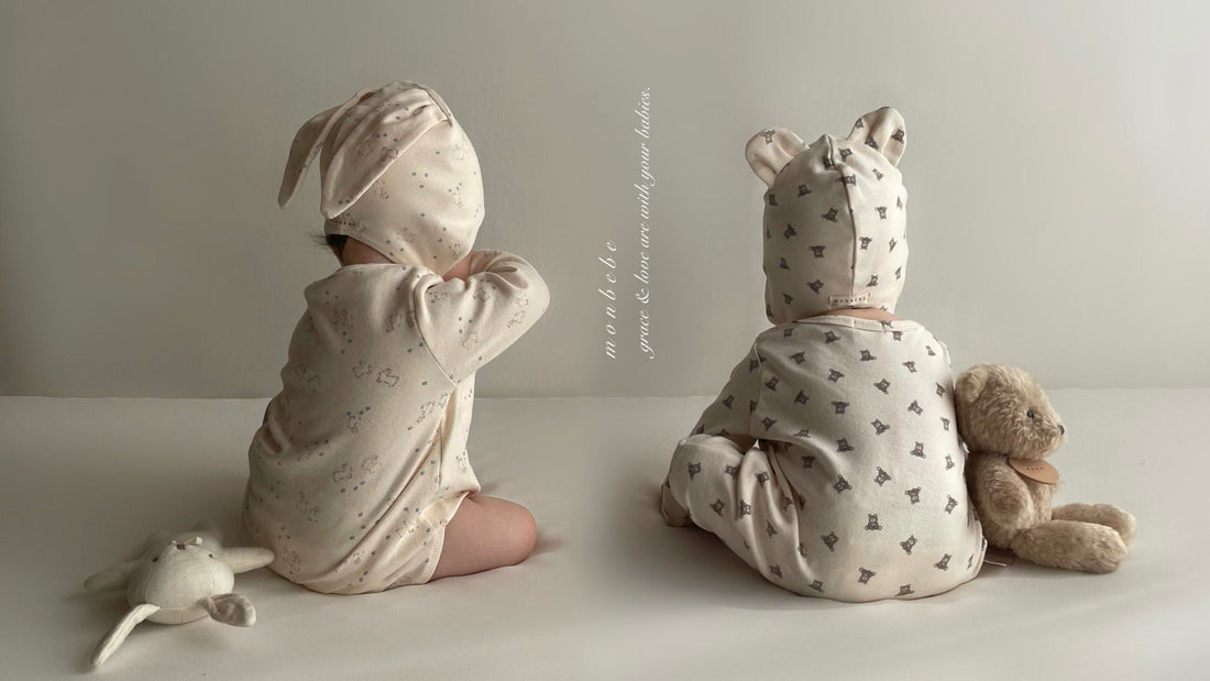 Print Bear Bunny Suit (with Bonnet)