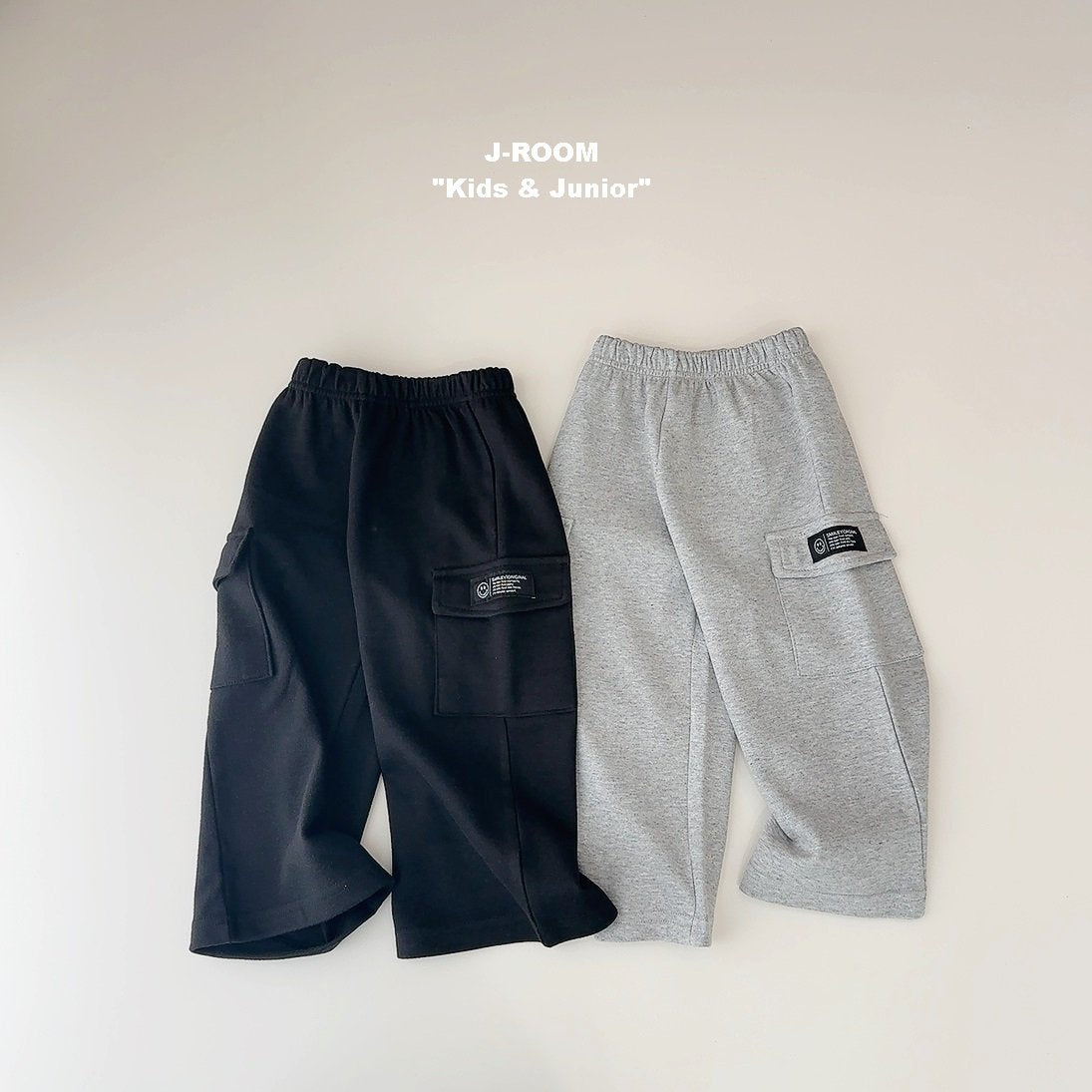 Pocket Label Wide Cargo Pants