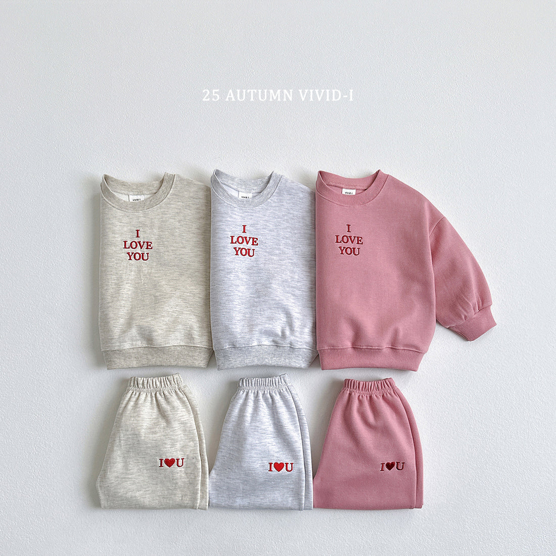 Love Embroidery Set (Top + Bottom)