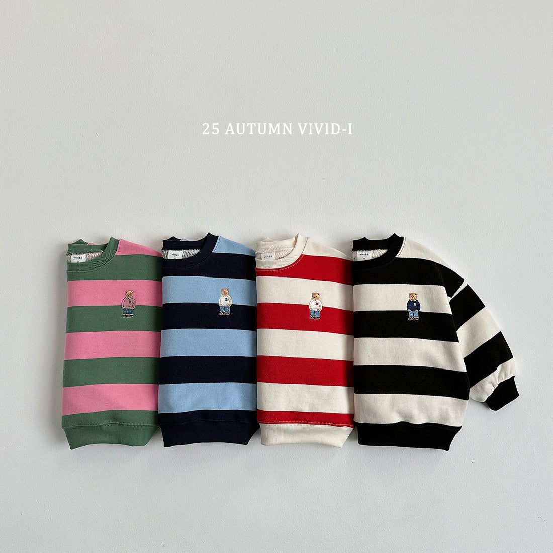 Bold Stripe Bear Sweatshirt