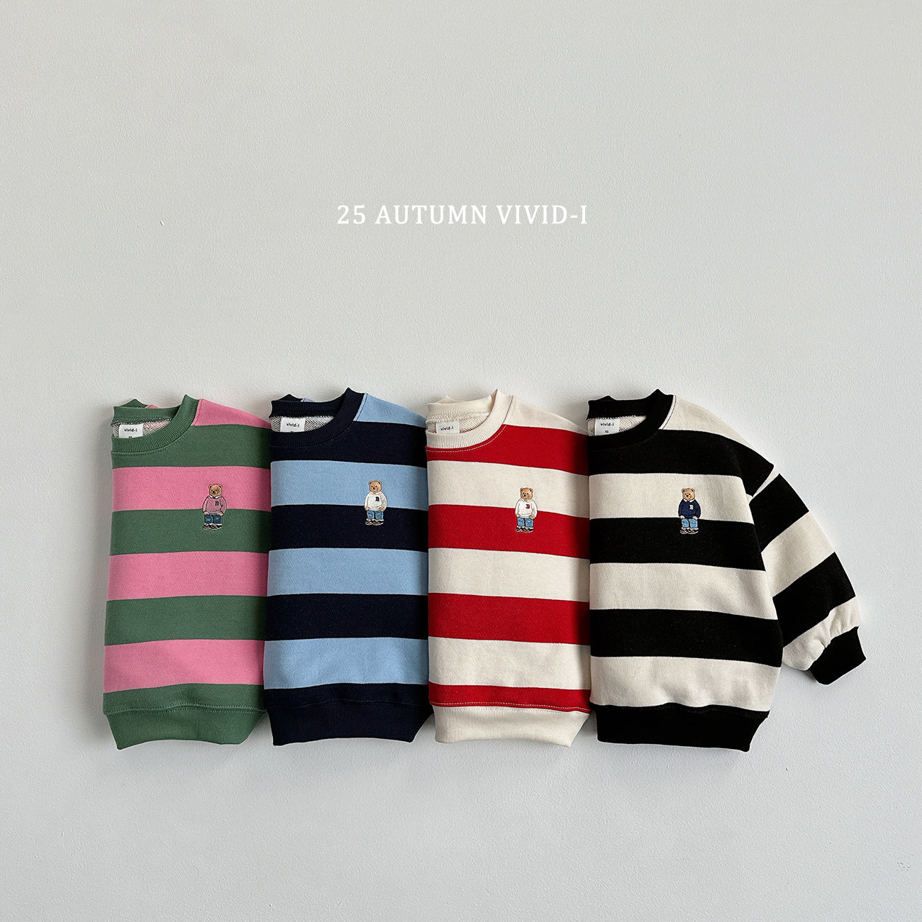 Bold Stripe Bear Sweatshirt
