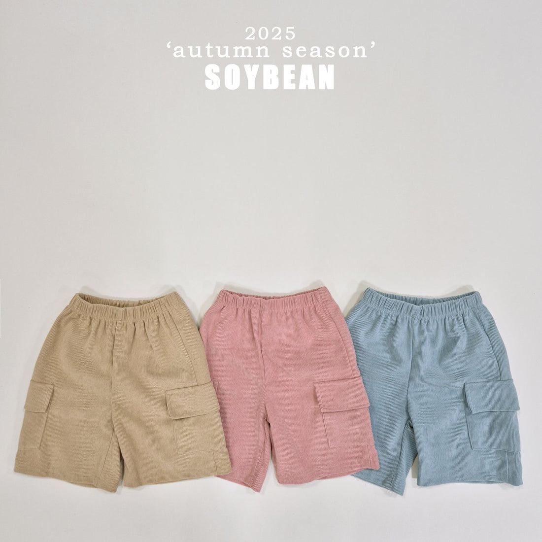 Corduroy Cargo 3/4 Pants
