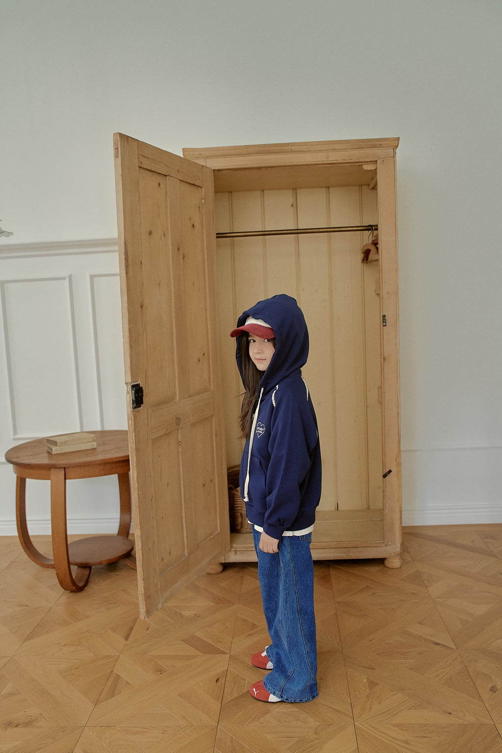 Pleated Denim Pants