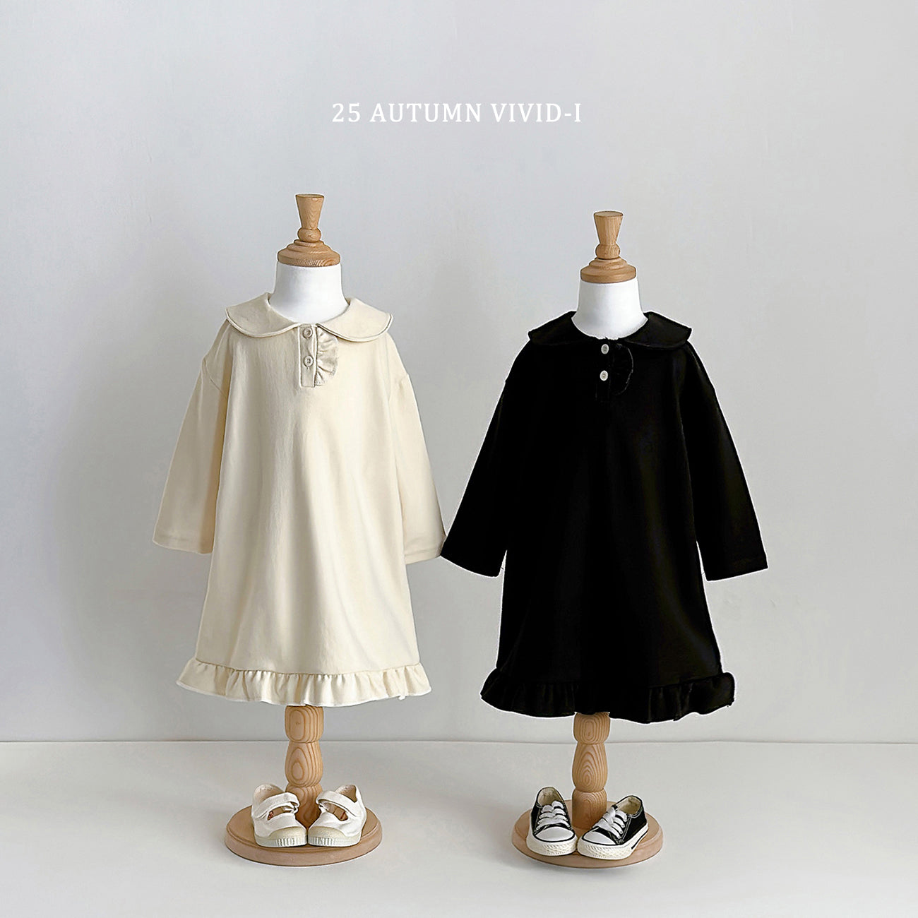 Button Frill Dress