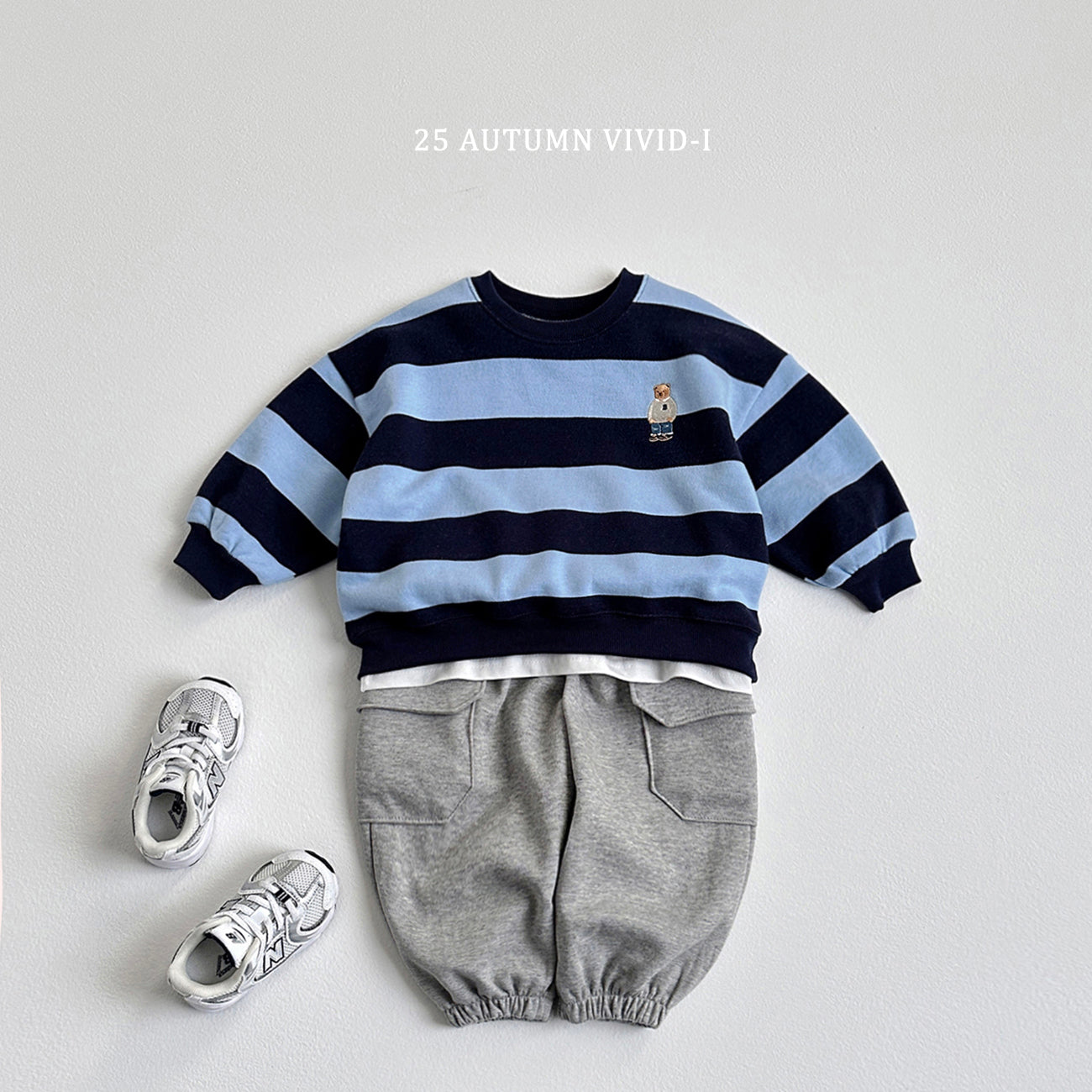 Bold Stripe Bear Sweatshirt