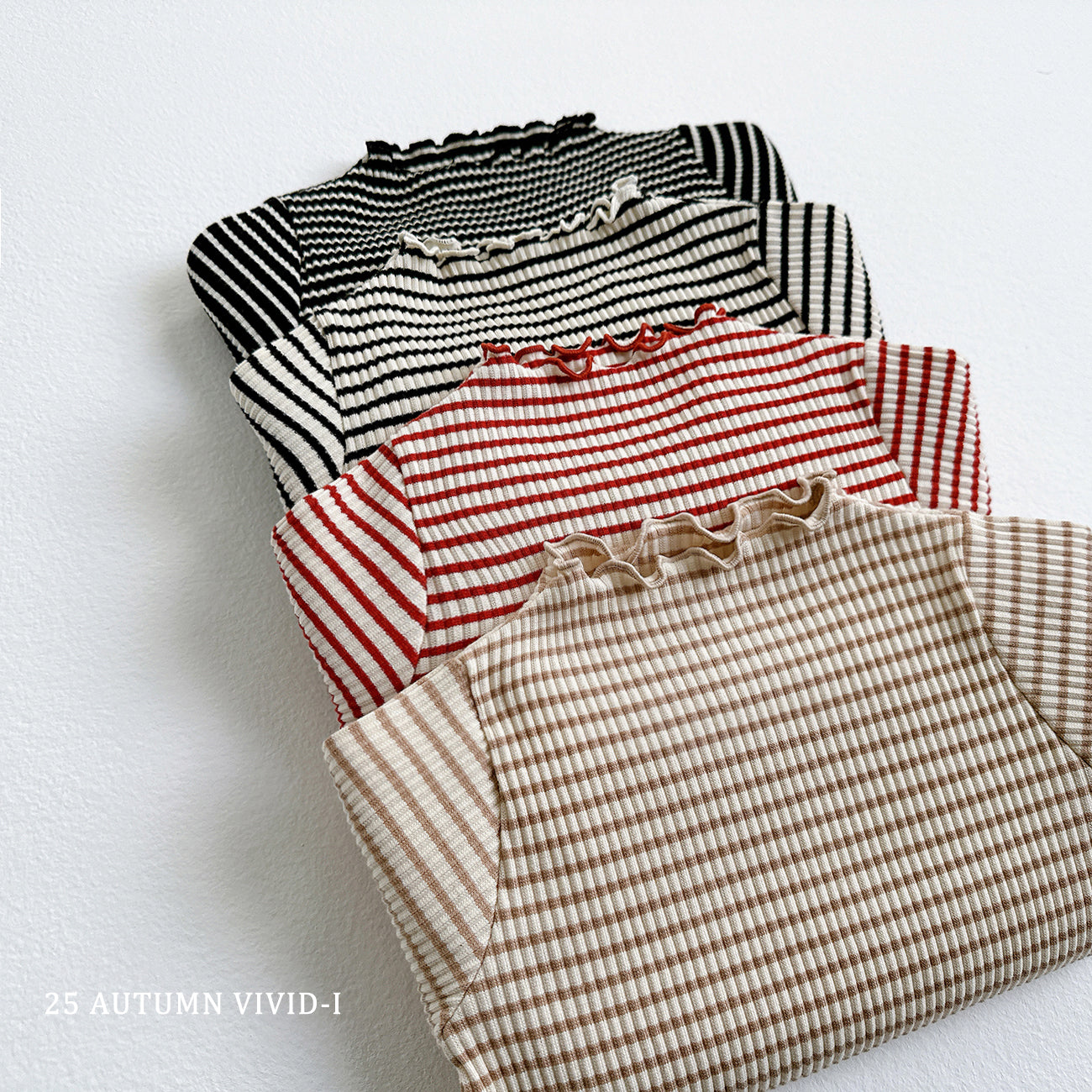Stripe Ribbed Loose-fit T-shirt