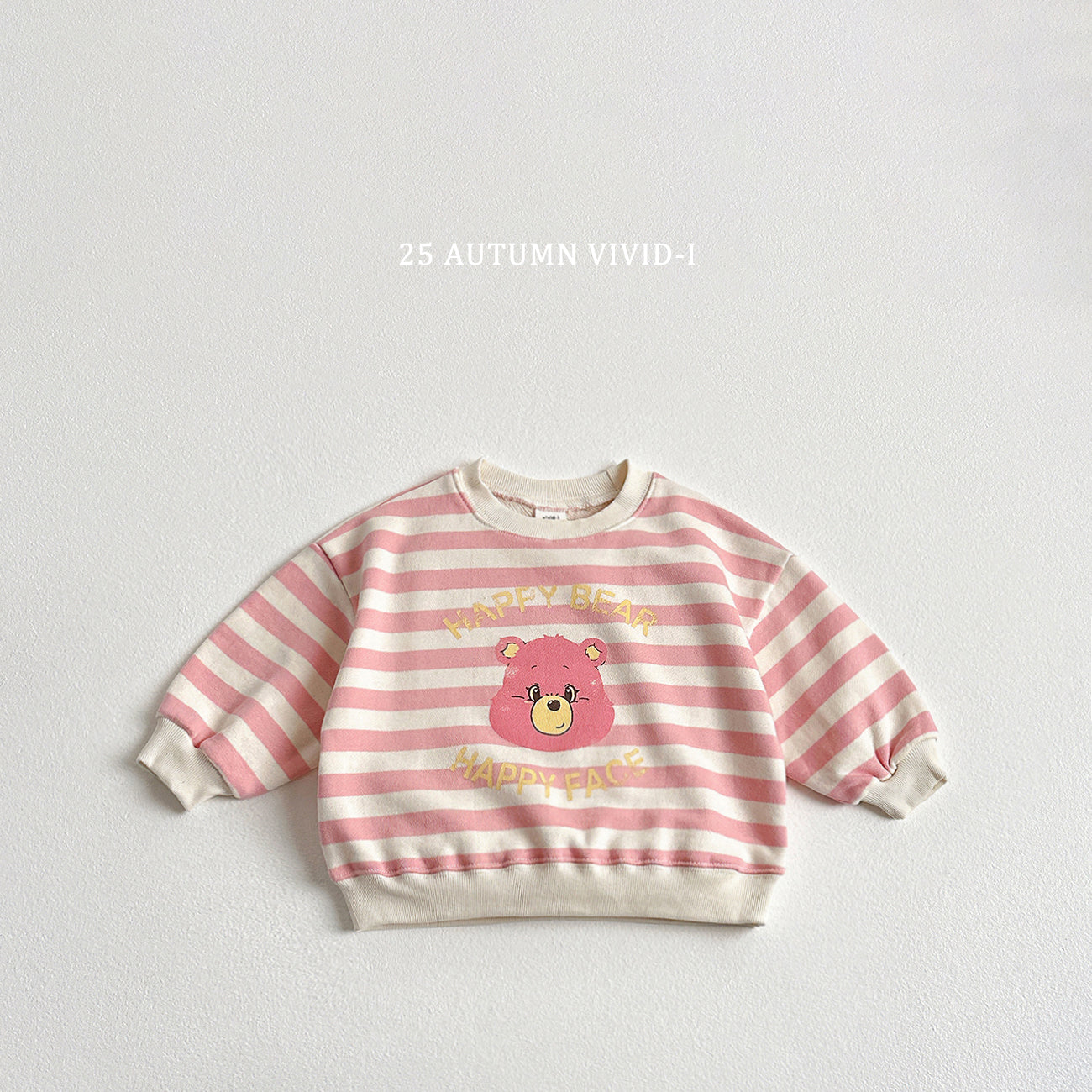 Happy Bear Stripe Sweatshirt