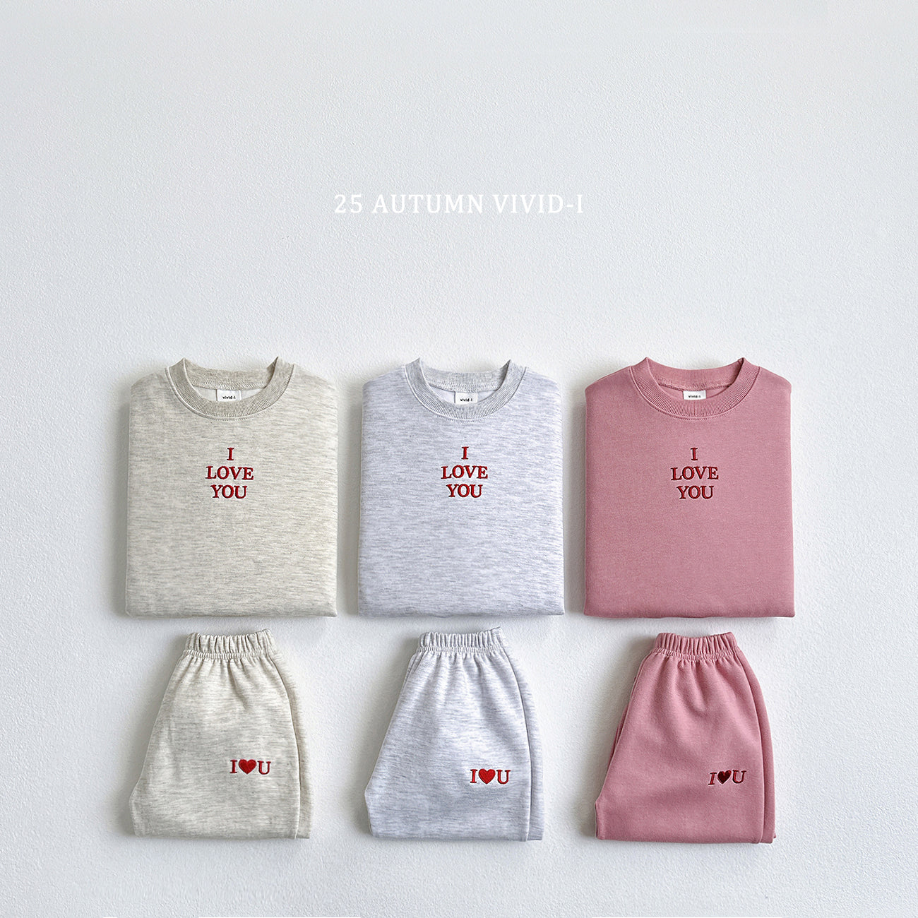 Love Embroidery Set (Top + Bottom)