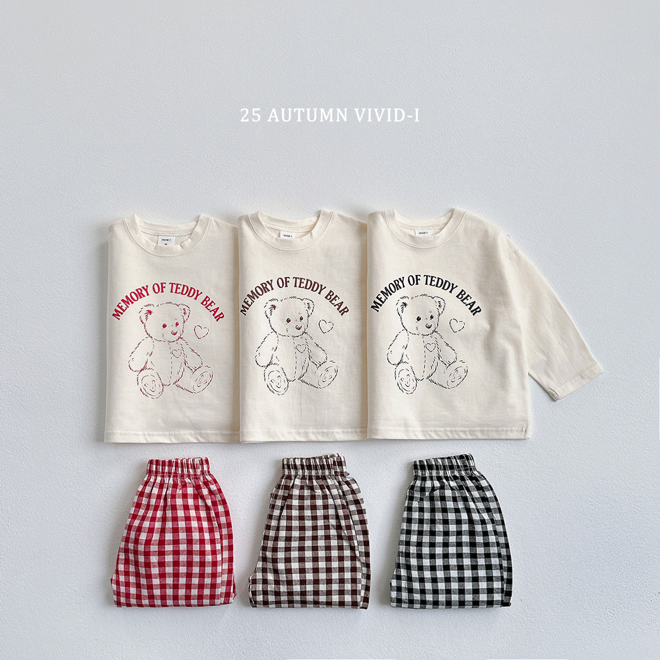 Bear Check Set (Top + Bottom)