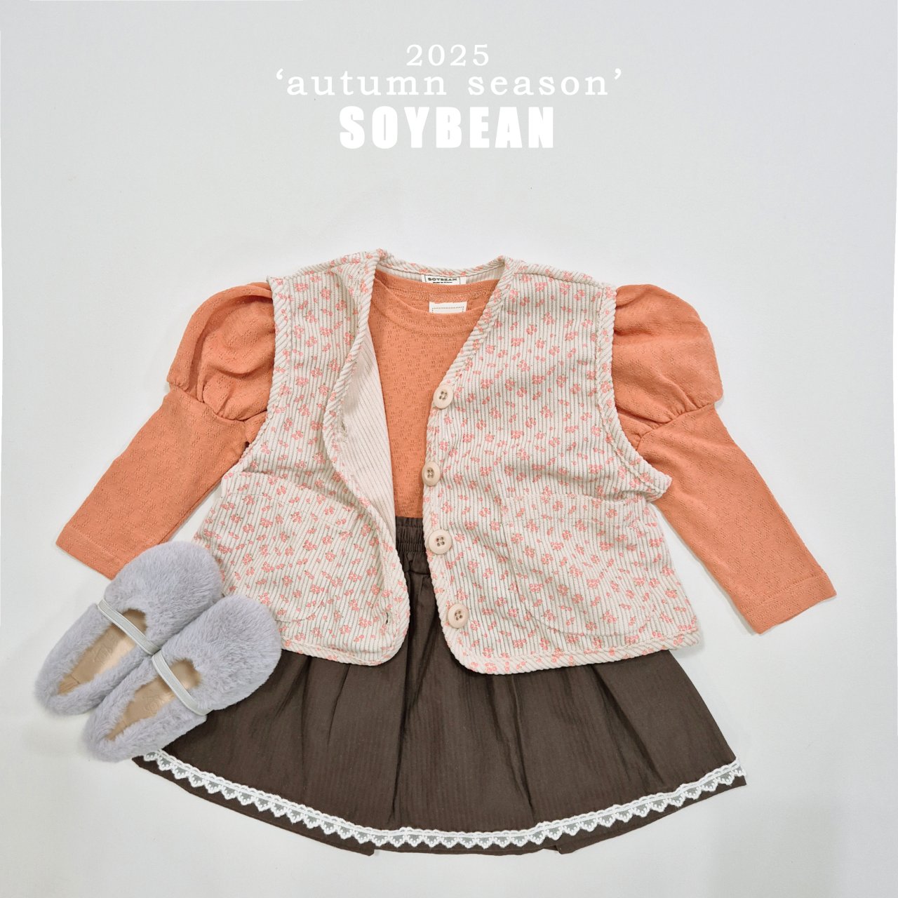 Corduroy Flower Vest
