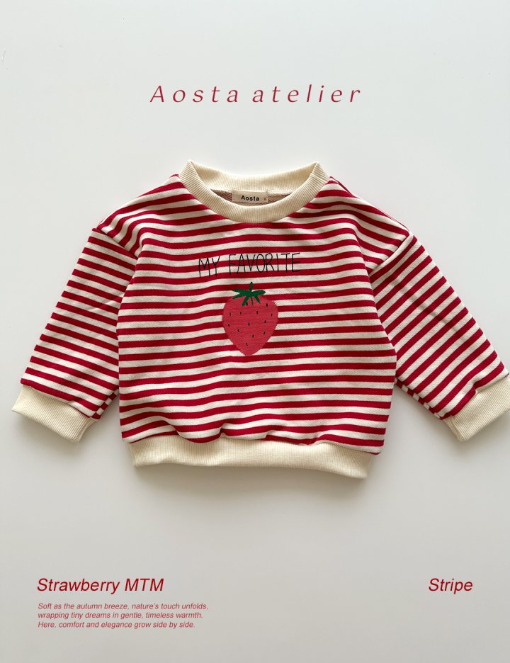 Red Striped Strawberry Sweatshirt