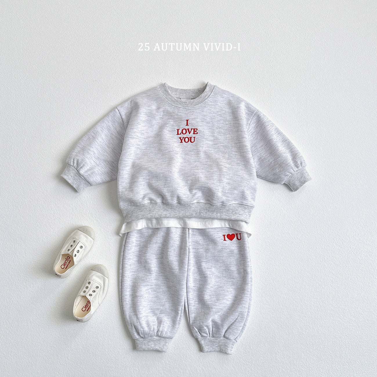 Love Embroidery Set (Top + Bottom)