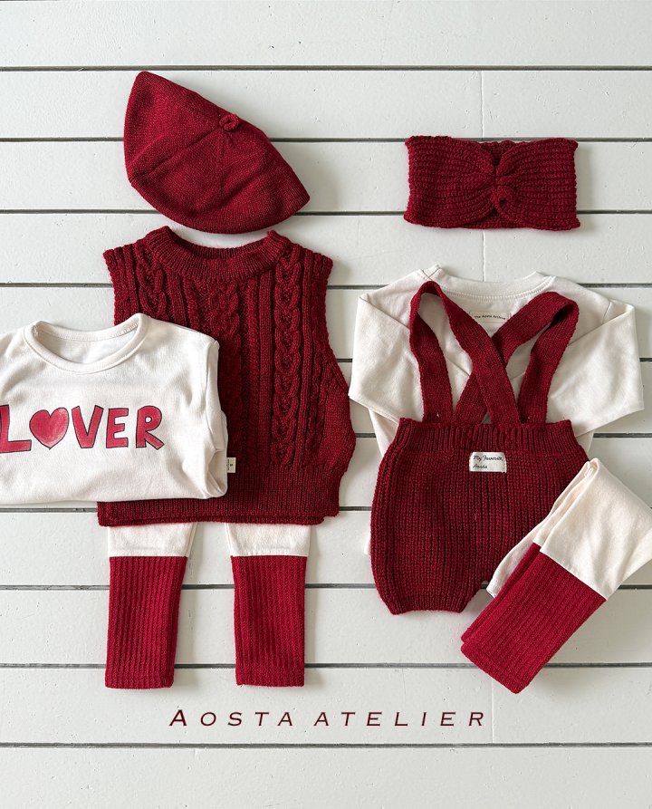 Fleece-Lined Colourblock Leggings - Red