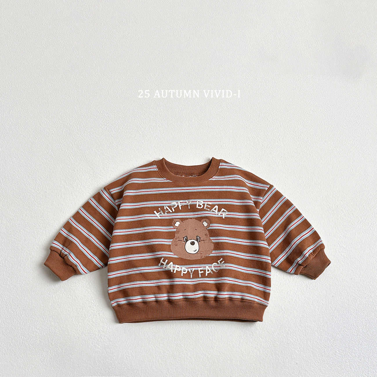 Happy Bear Stripe Sweatshirt