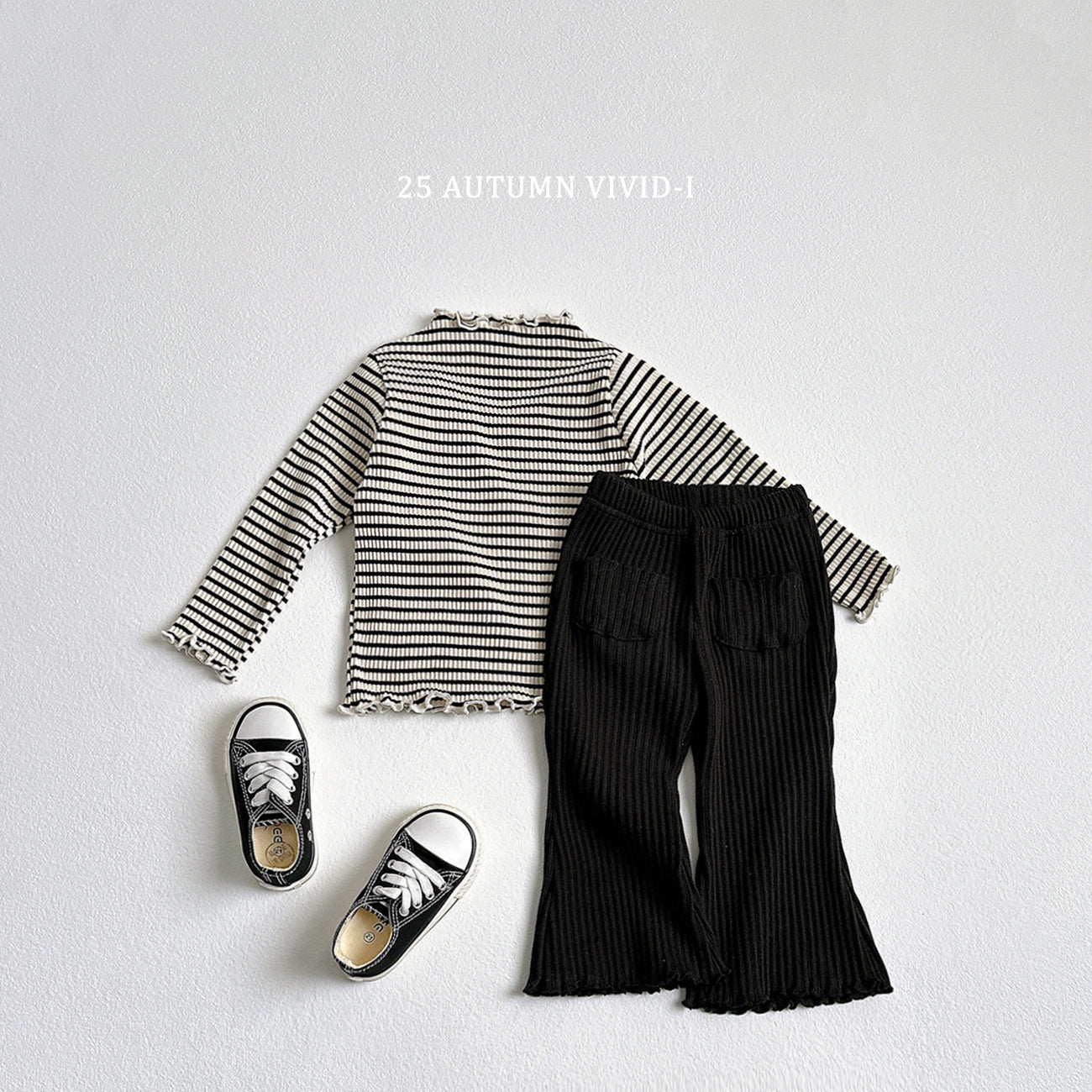 Stripe Ribbed Loose-fit T-shirt
