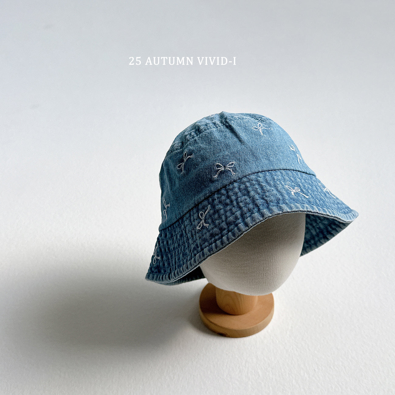 Ribbon Denim Bucket Hat