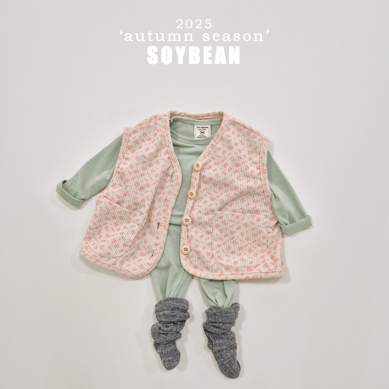 Corduroy Flower Vest