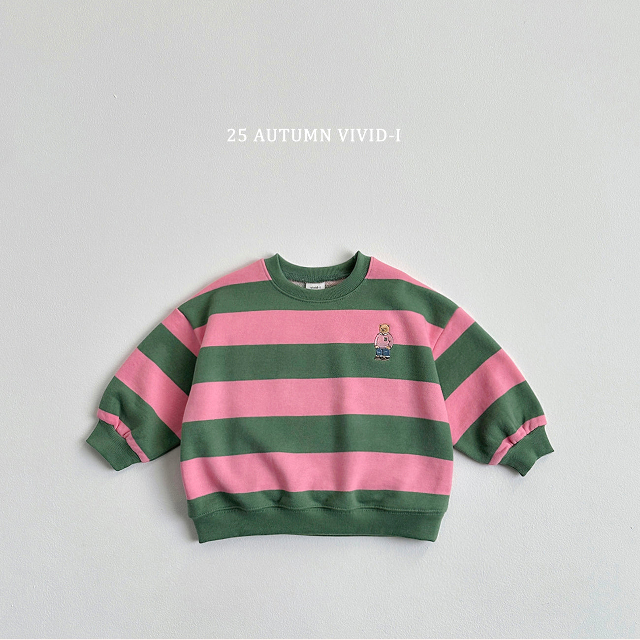 Bold Stripe Bear Sweatshirt