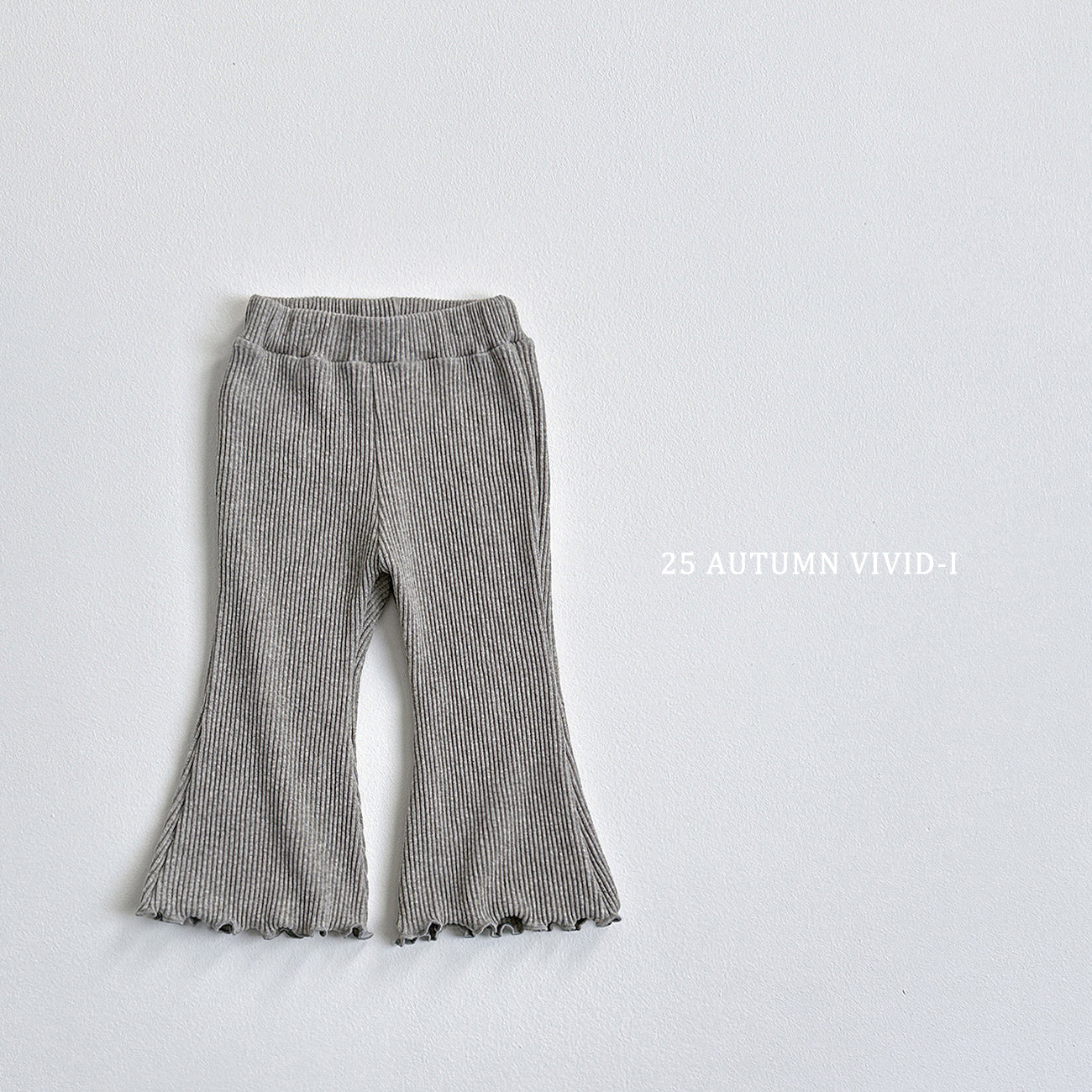 Ribbed Loose-fit Flared Pants