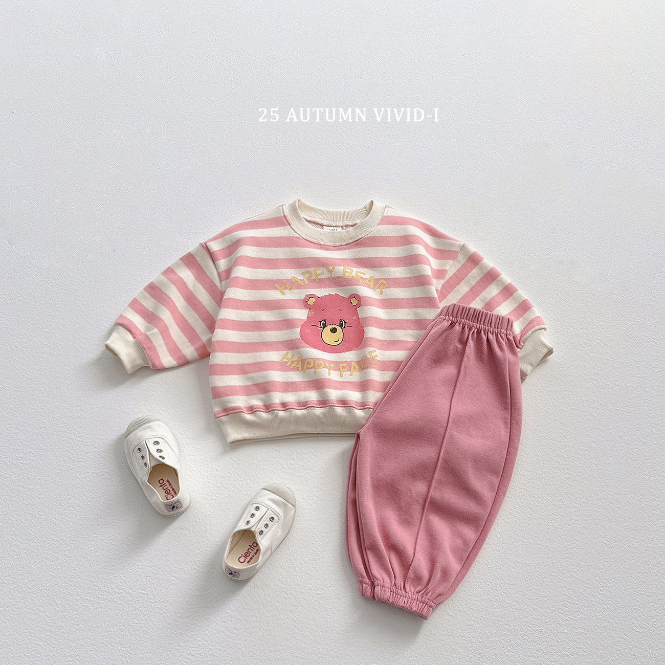 Happy Bear Stripe Sweatshirt