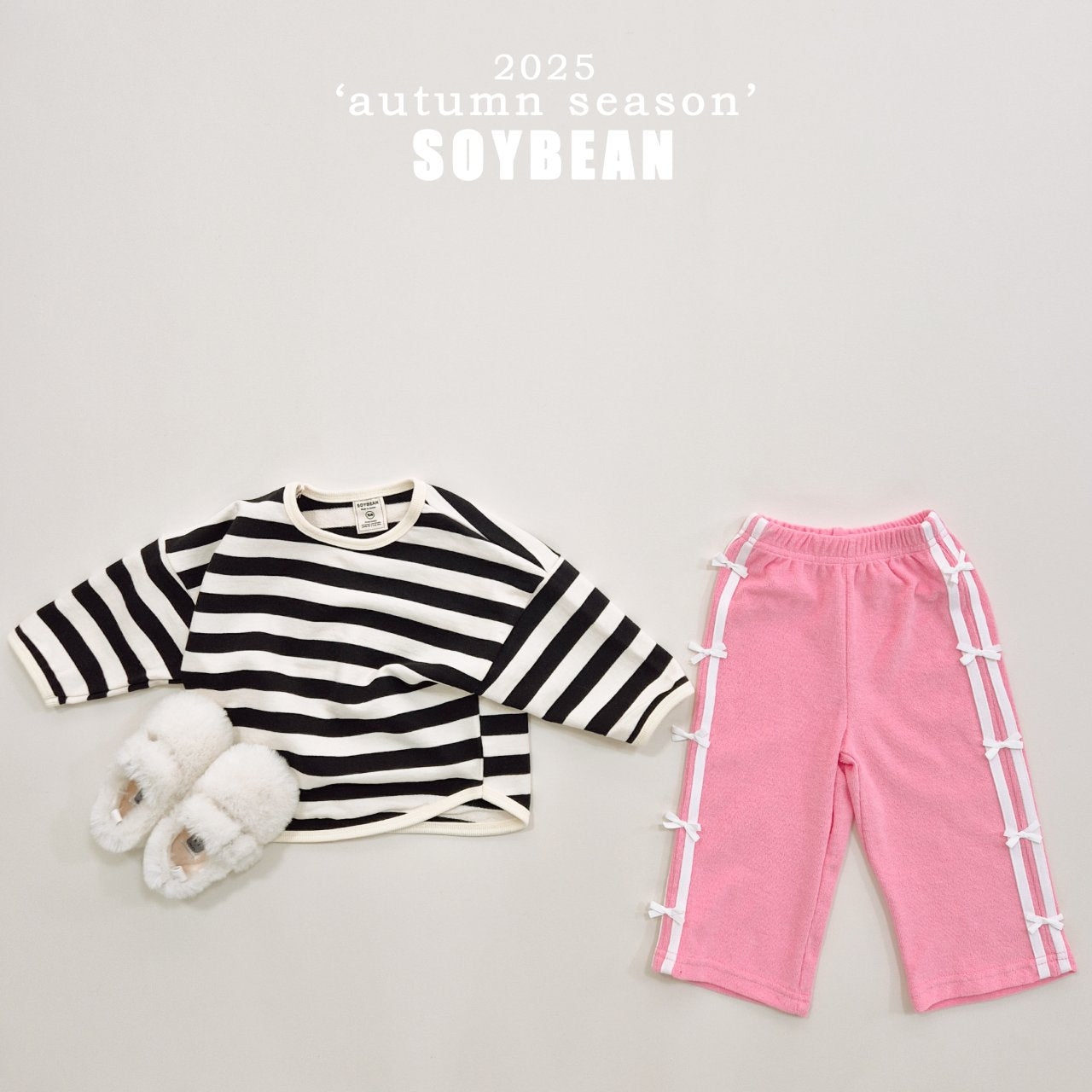 Ribbon Terry Line Pants