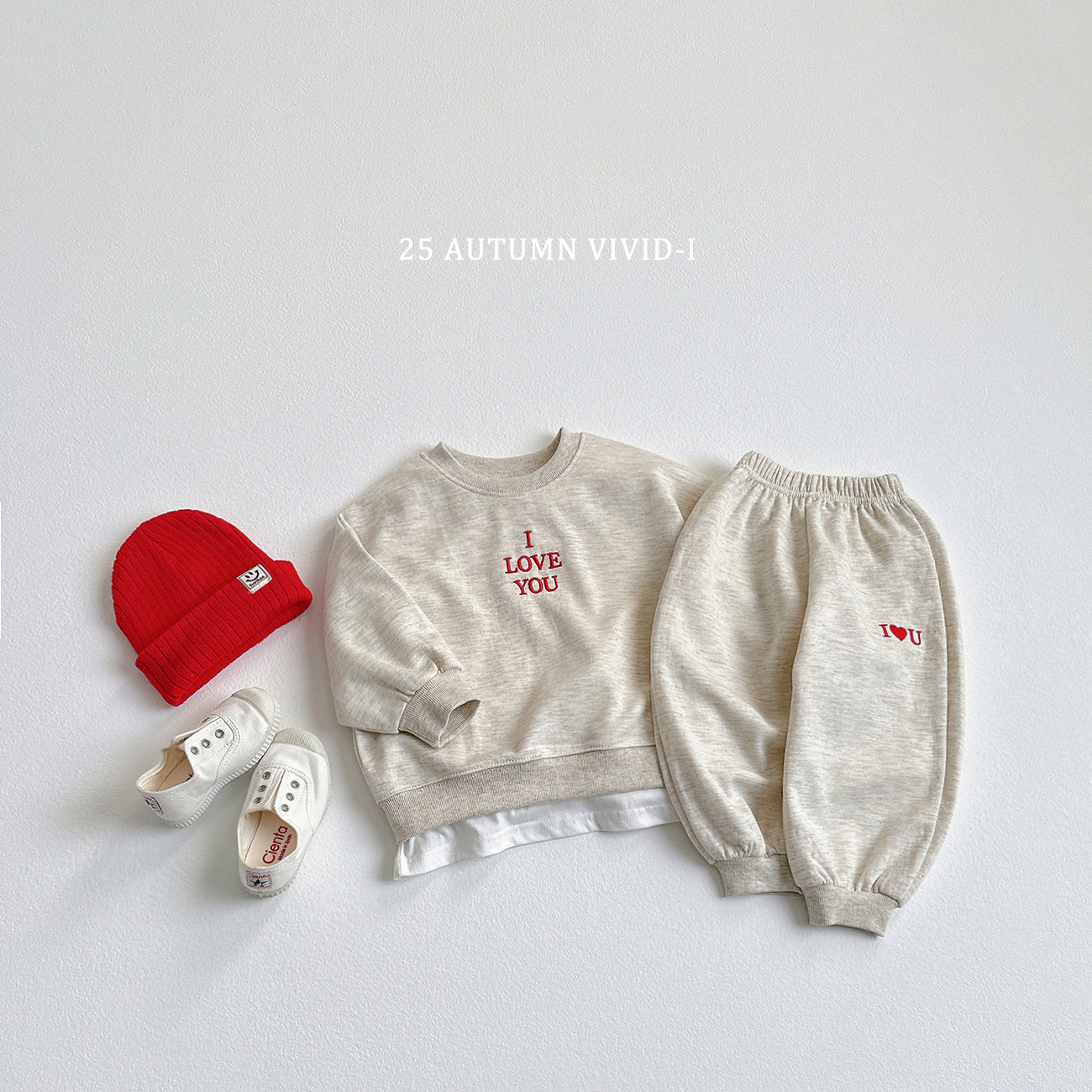 Love Embroidery Set (Top + Bottom)