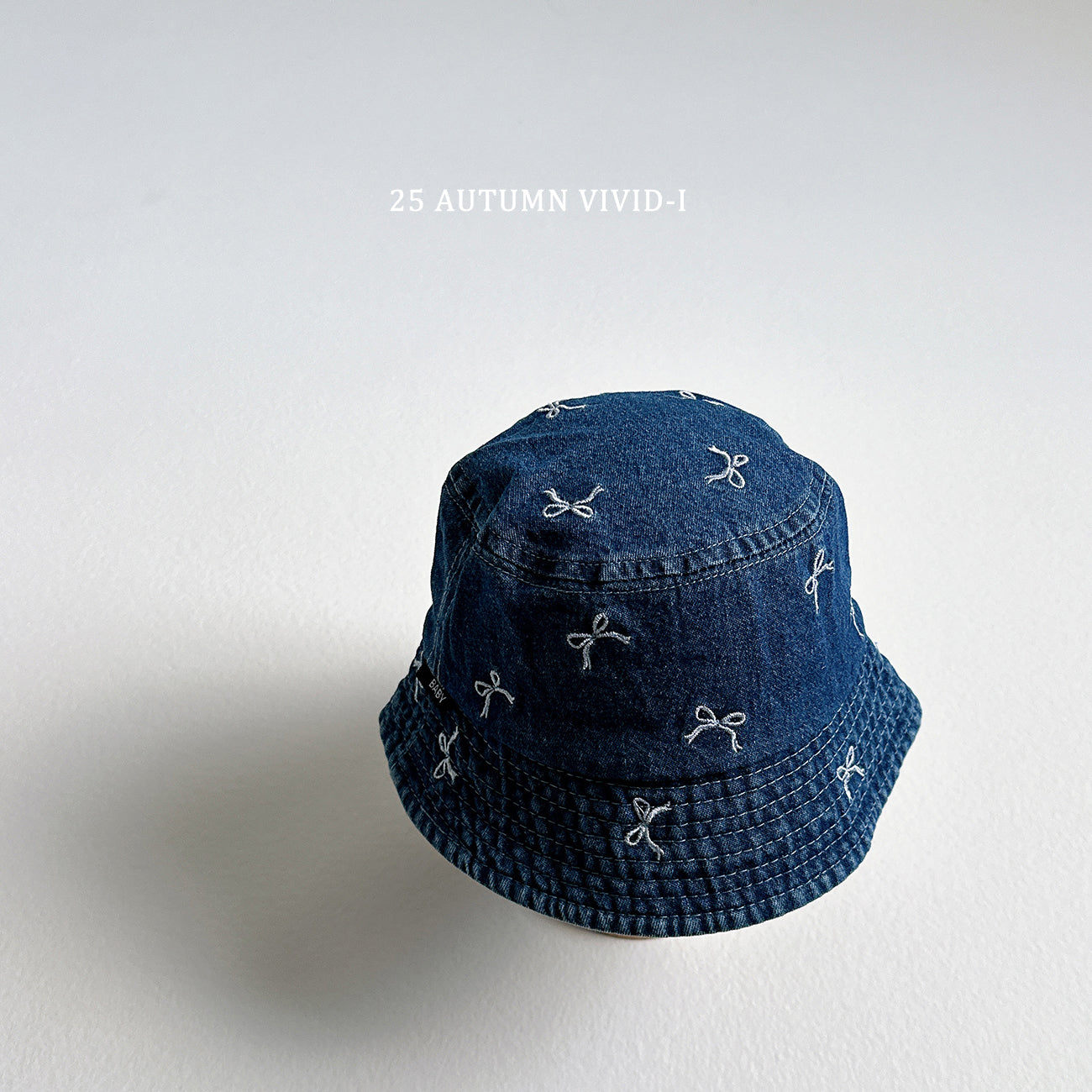Ribbon Denim Bucket Hat