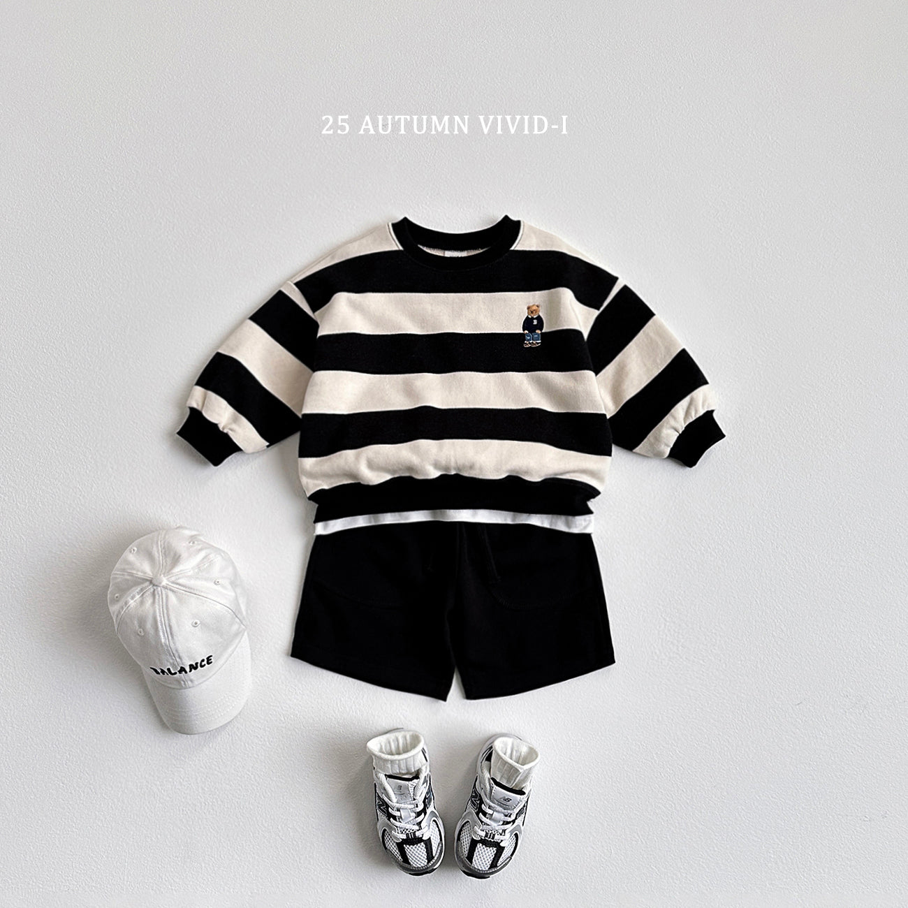 Bold Stripe Bear Sweatshirt
