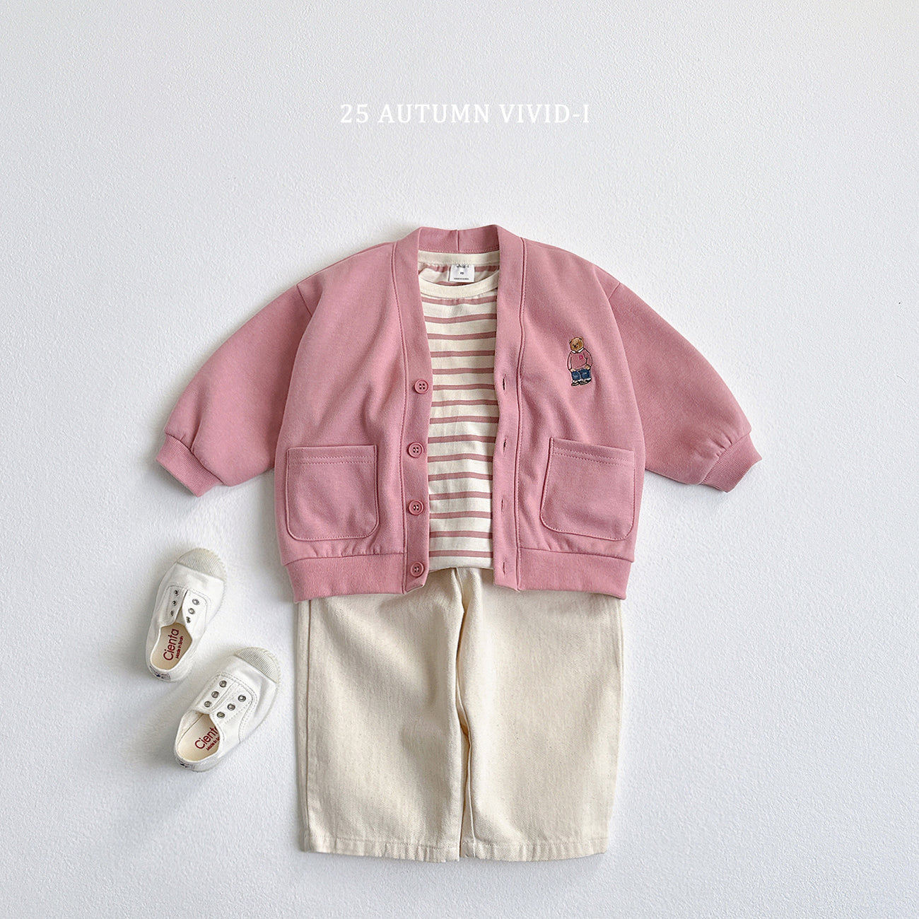 Bear Embroidery Cardigan