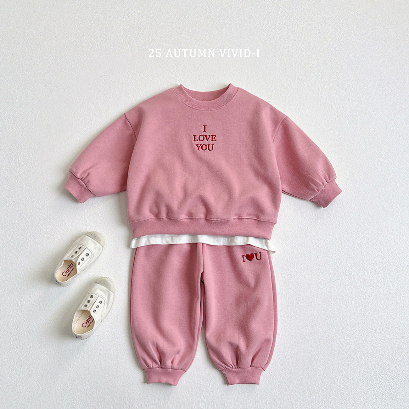 Love Embroidery Set (Top + Bottom)