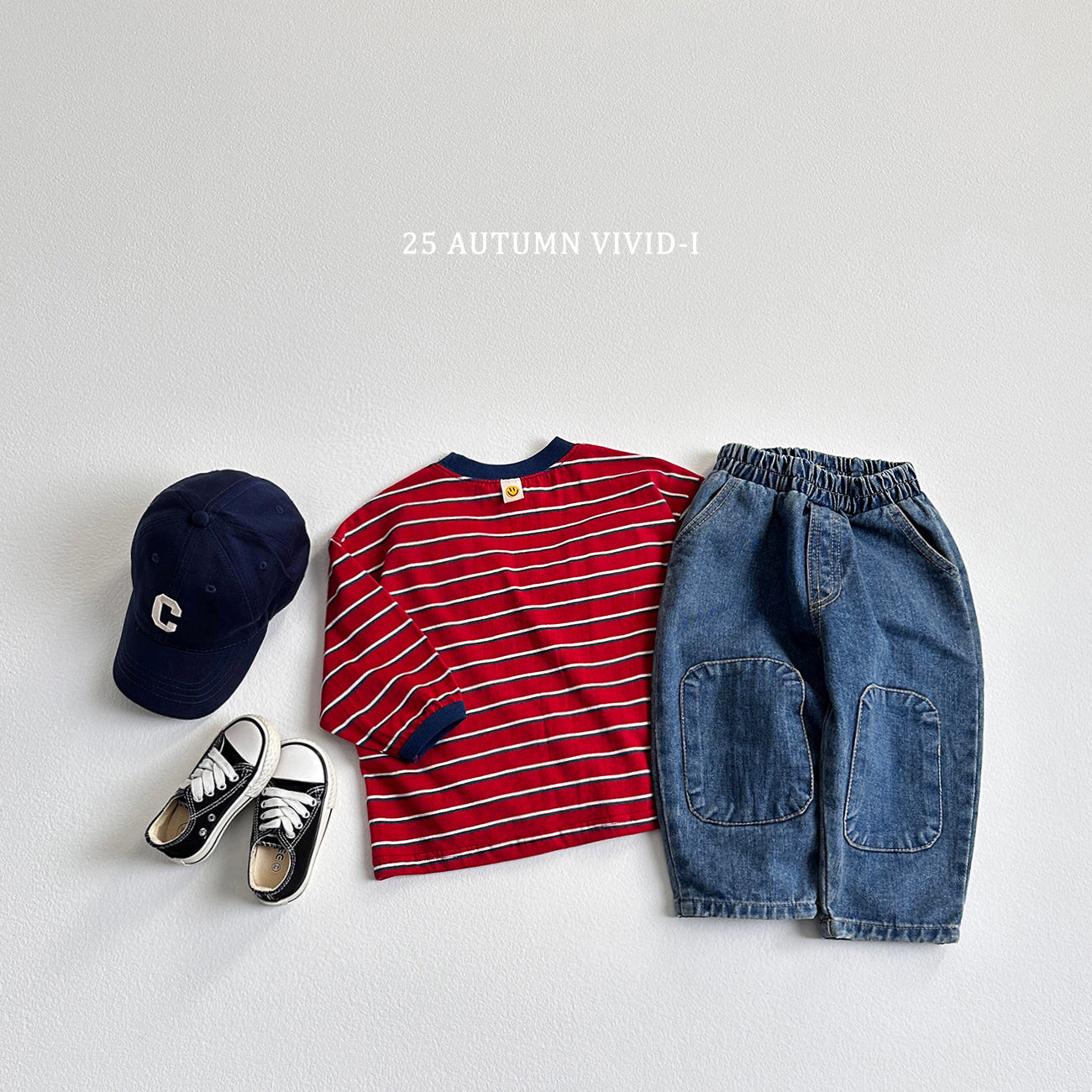 Smile Label Stripe T-shirt