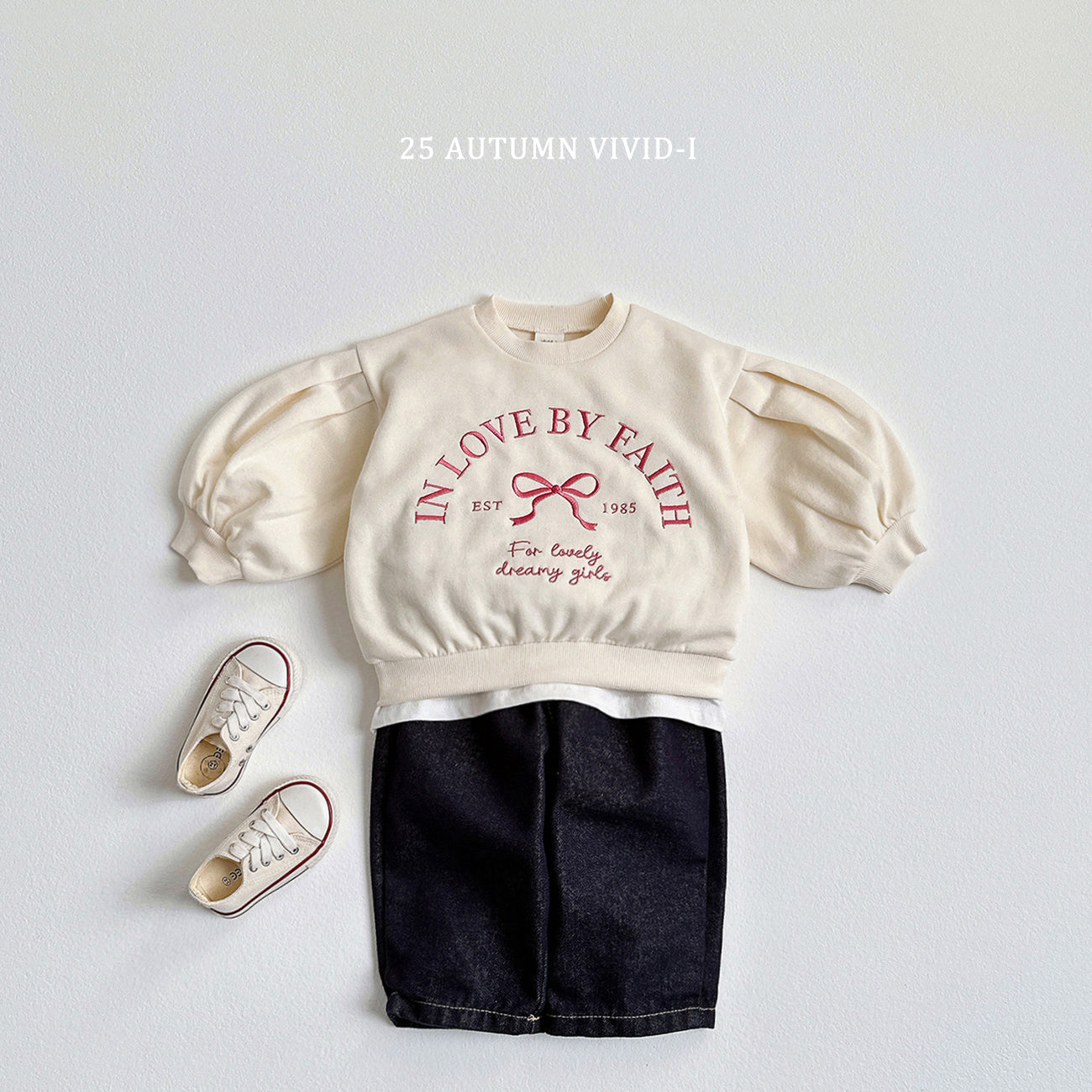 Puff Ribbon Sweatshirt