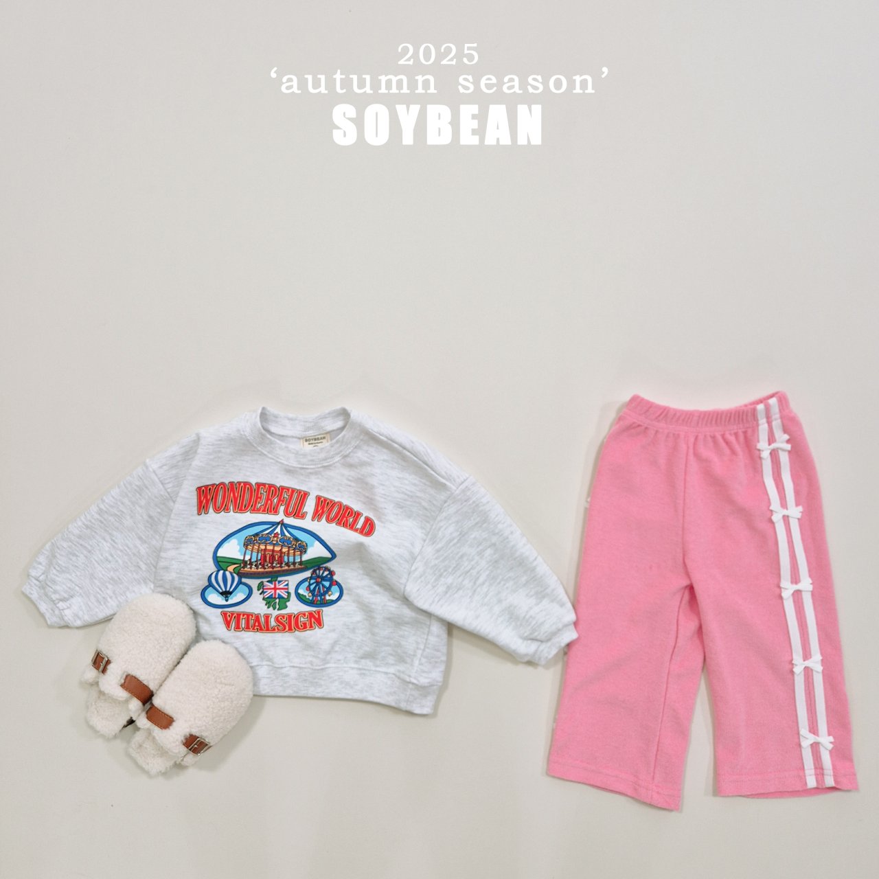 Ribbon Terry Line Pants