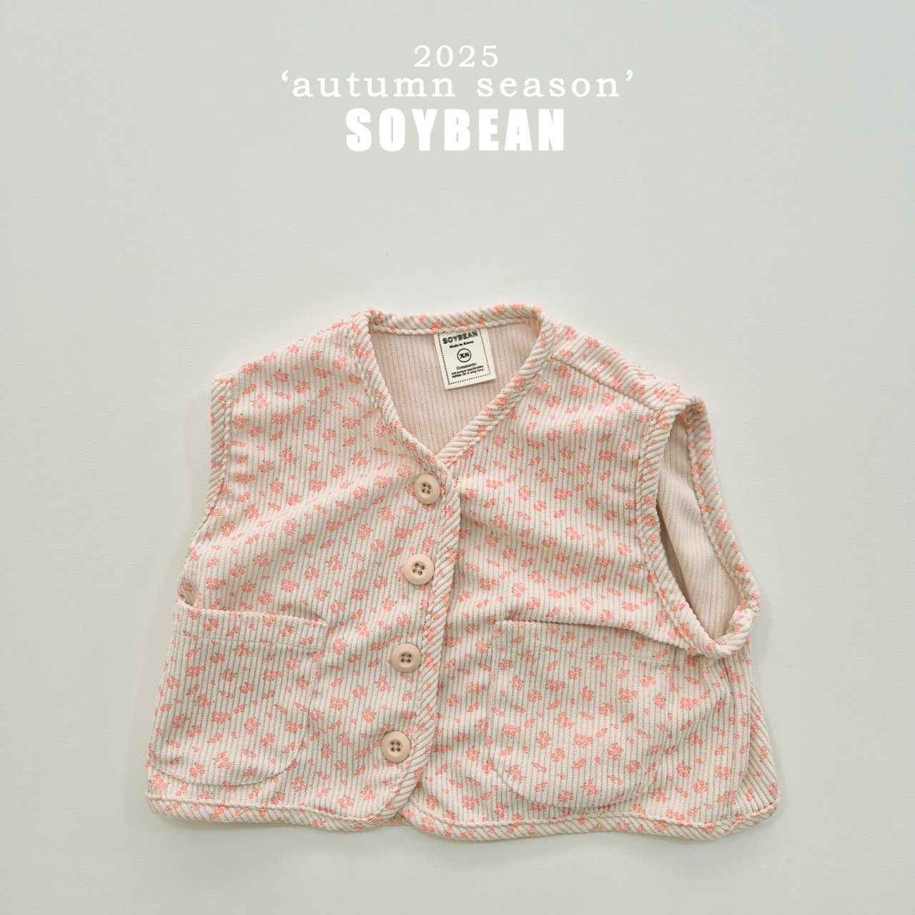 Corduroy Flower Vest