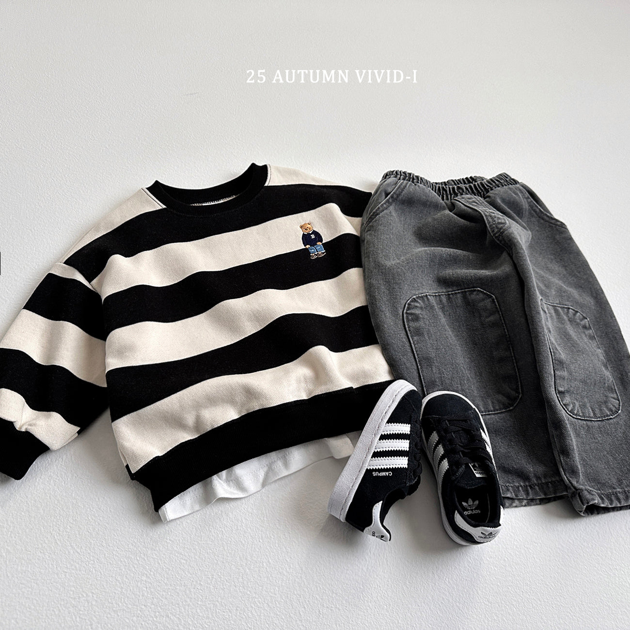 Bold Stripe Bear Sweatshirt