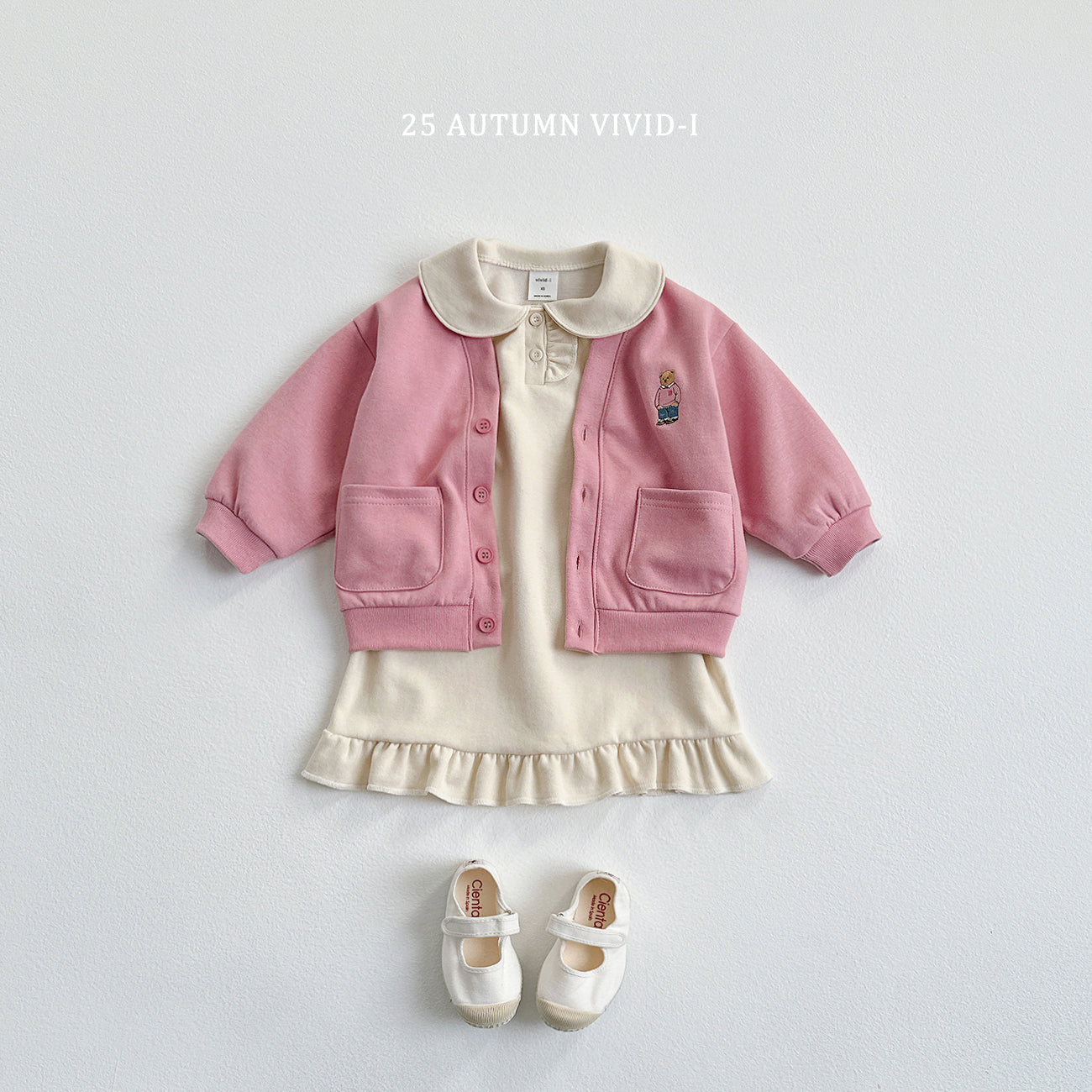 Bear Embroidery Cardigan