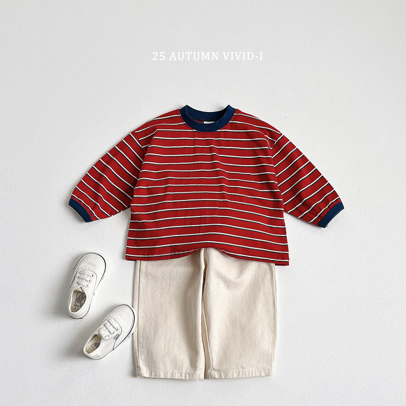 Smile Label Stripe T-shirt