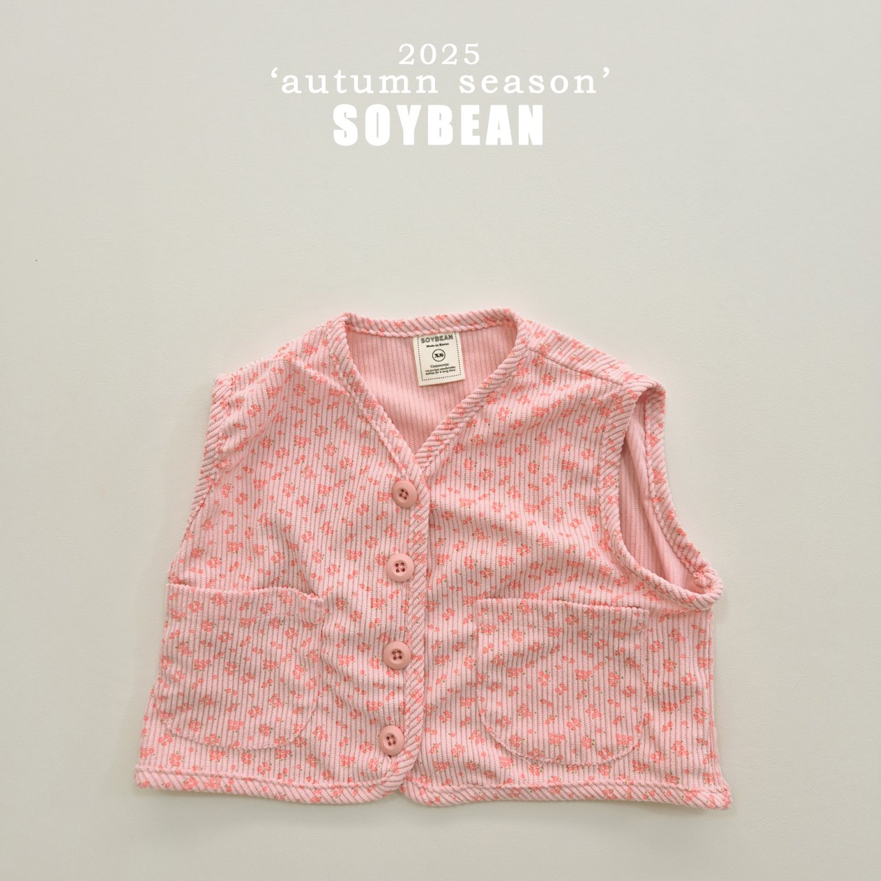 Corduroy Flower Vest