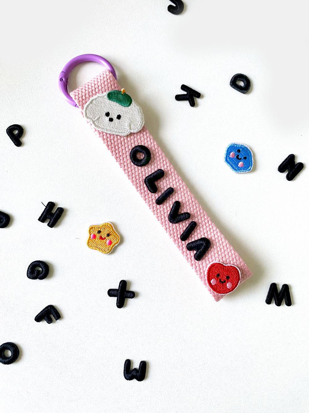 Personalized Embroidered Patch Keychain
